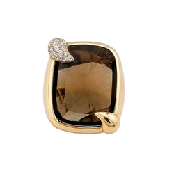 Bague Cocktail POMELLATO en or jaune, topaze et diamants