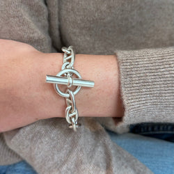 Bracelet HERMÈS Chaîne d'ancre en argent