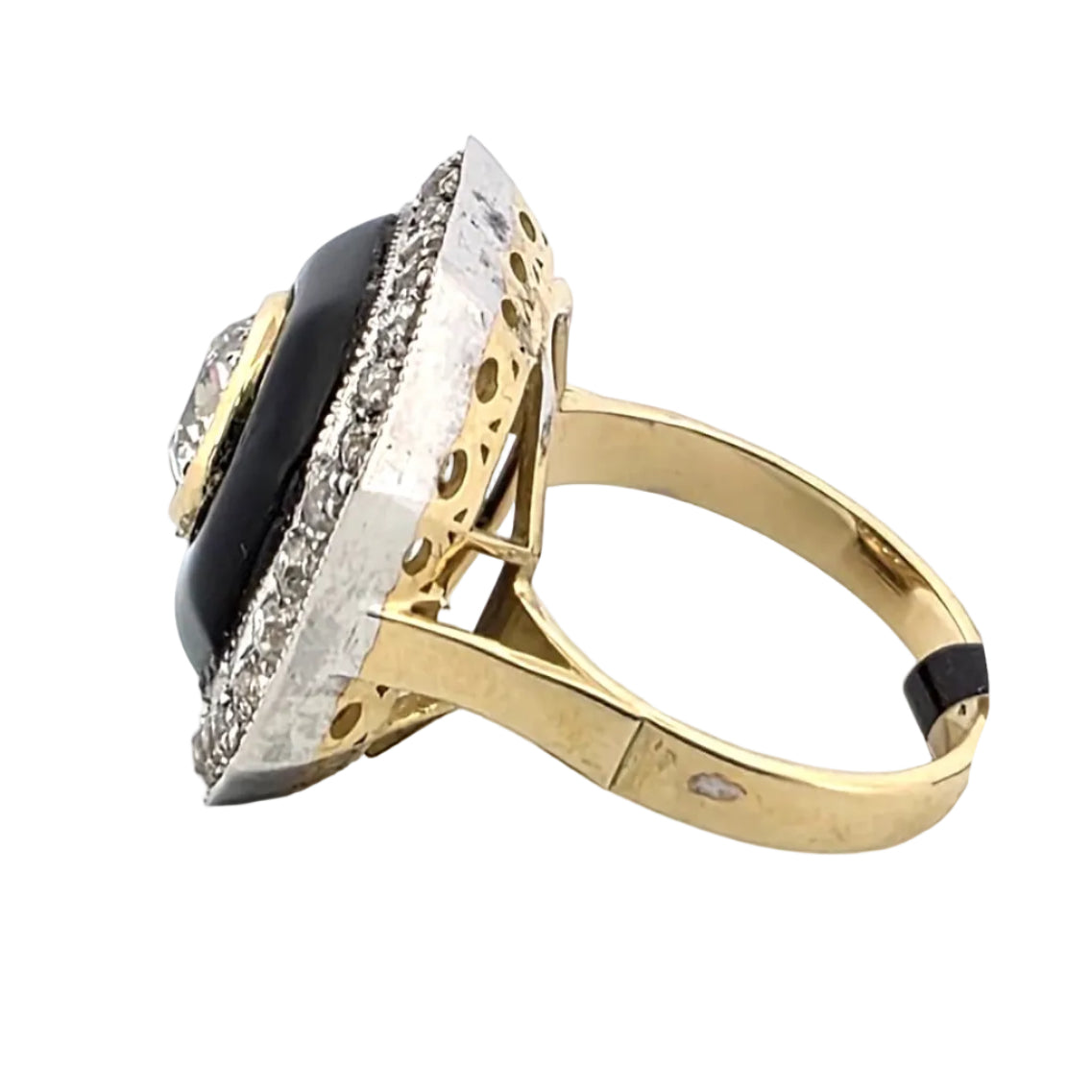 Bague Entourage en or blanc, or jaune et diamatns