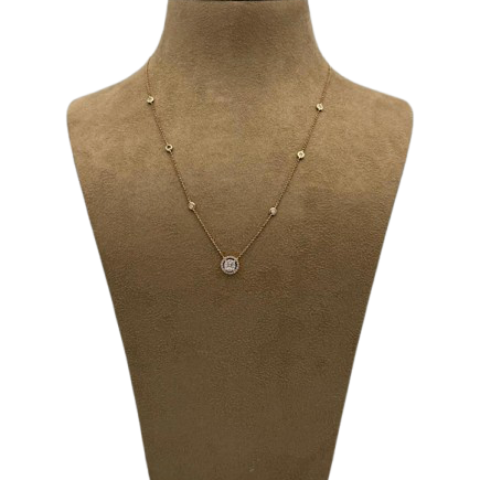 Collier Pendentif en or jaune et diamants