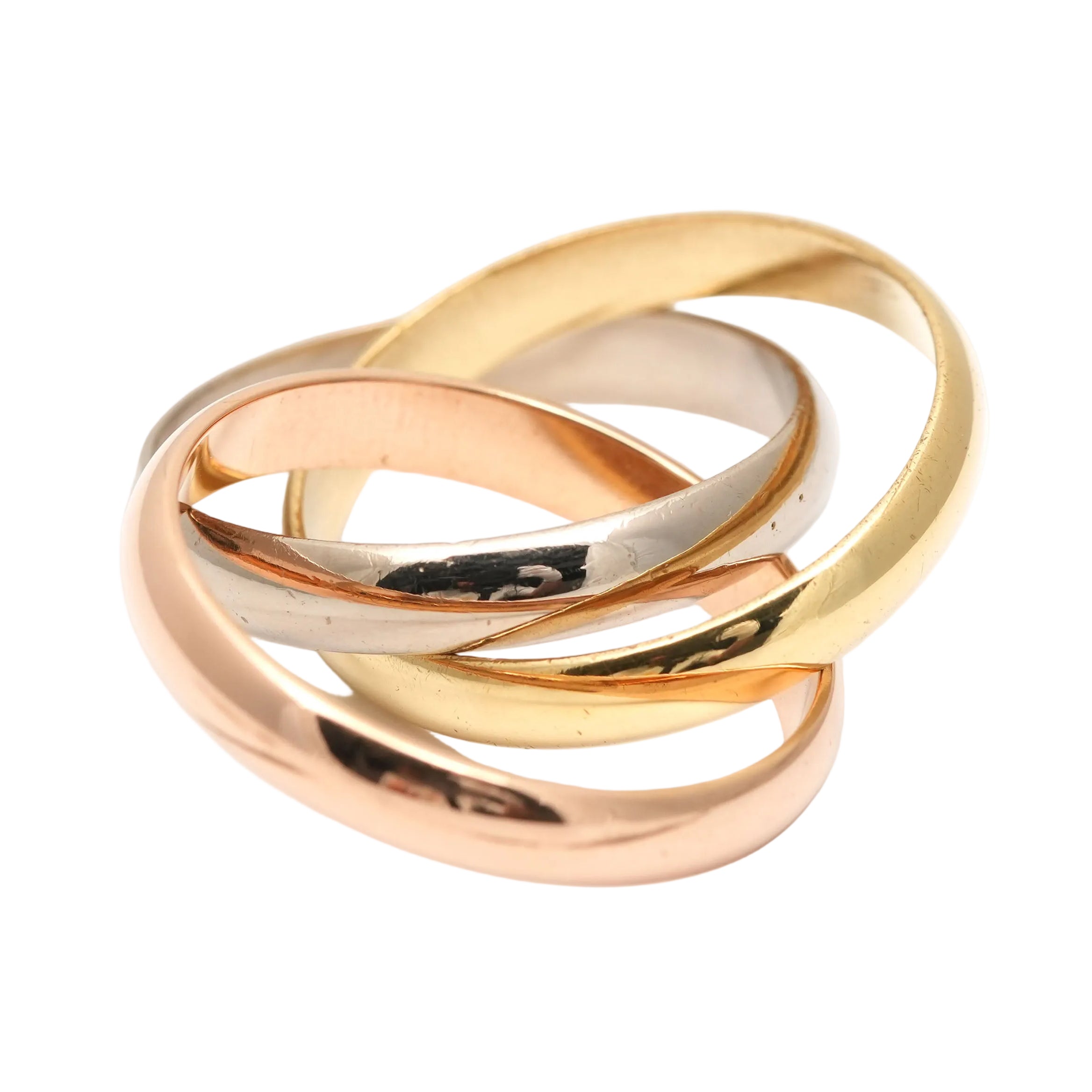 Bague Alliance CARTIER "Trinity" en or blanc, or jaune et or rose