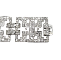 Bracelet en or blanc, platine et diamants