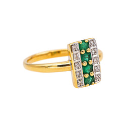 Bague Or jaune Emeraude