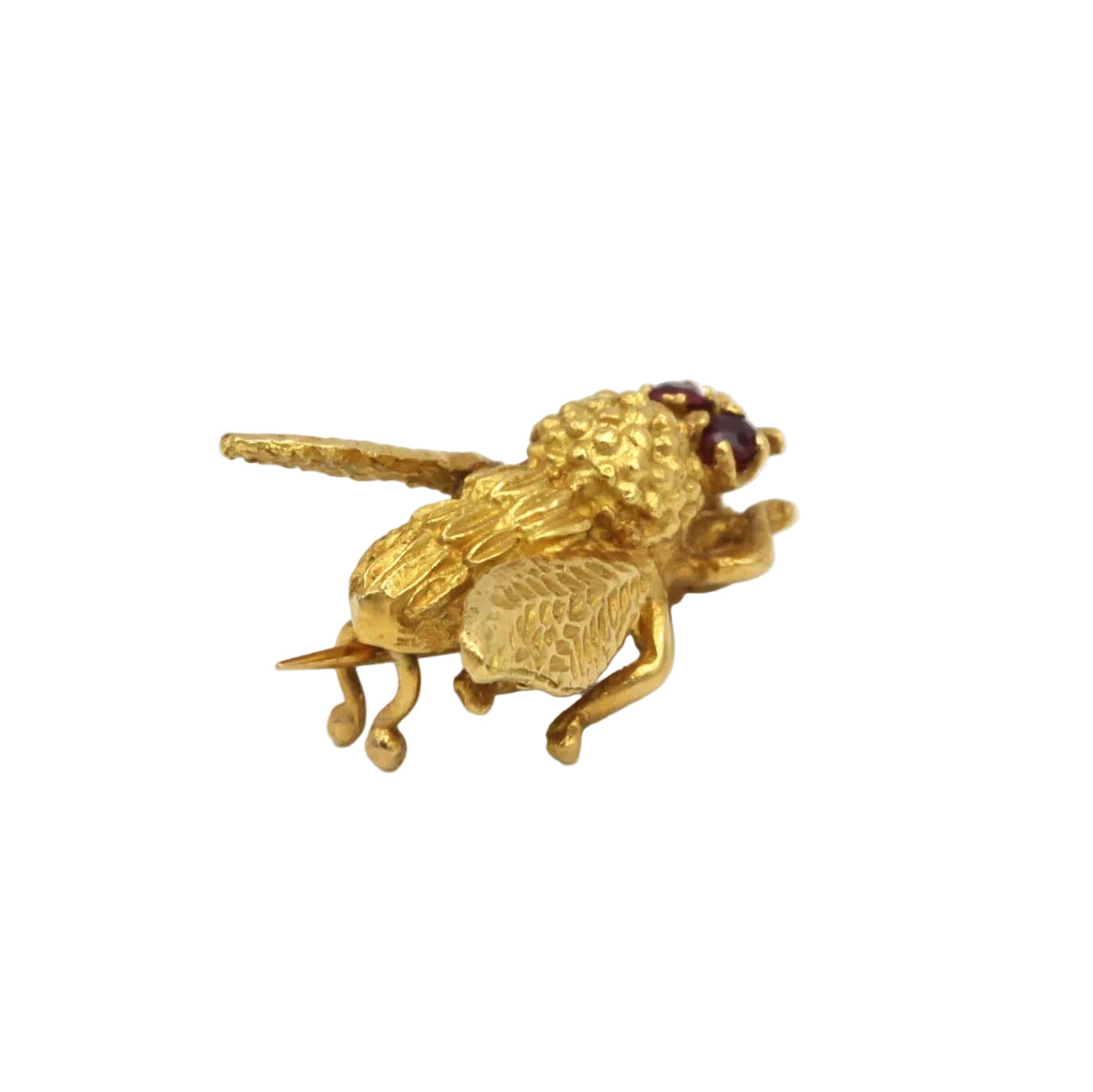 Broche Épingle en or jaune et rubis
