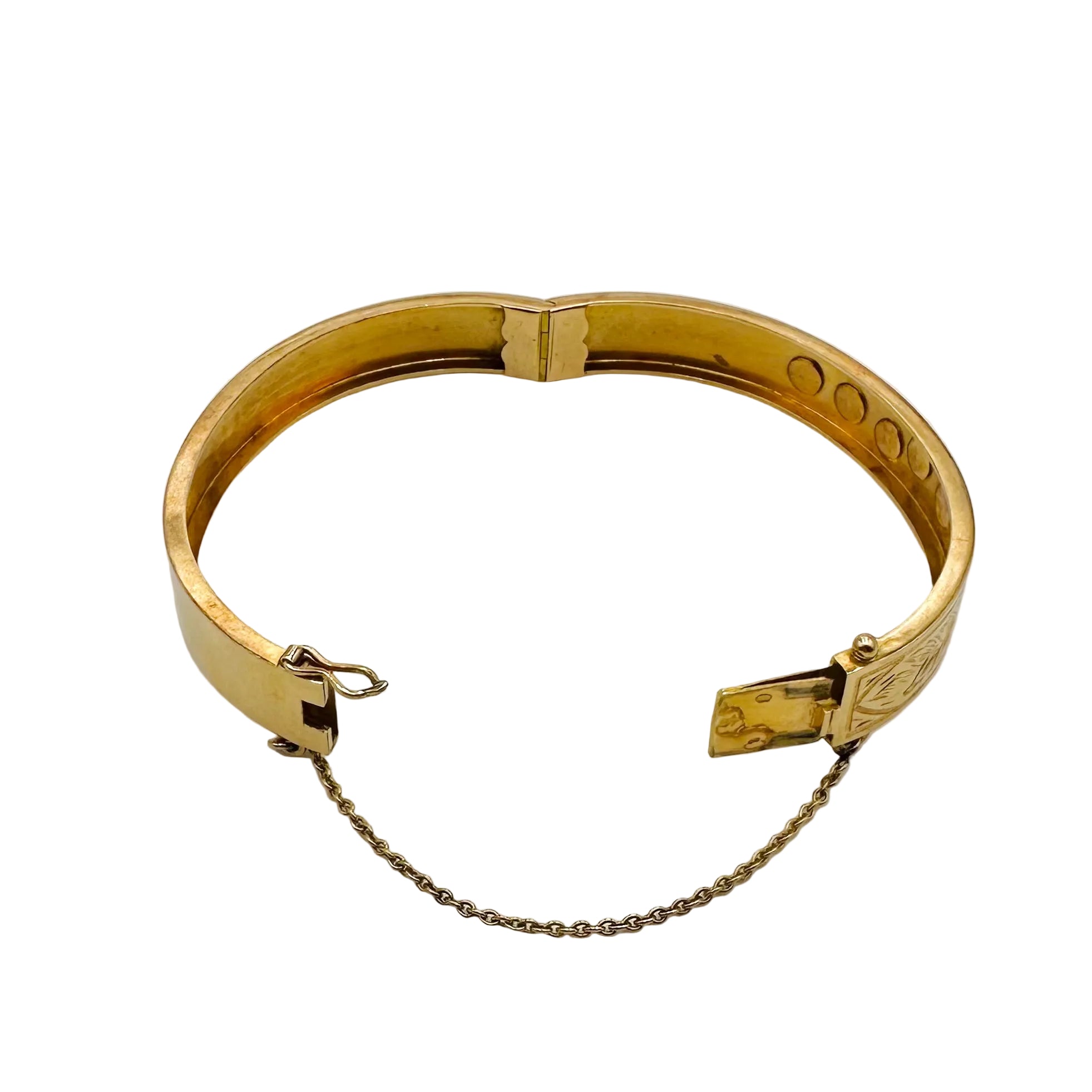 Bracelet Jonc en or rose et perles