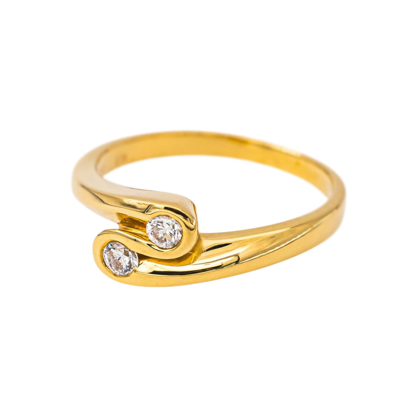 Bague Toi & Moi Or jaune Diamant