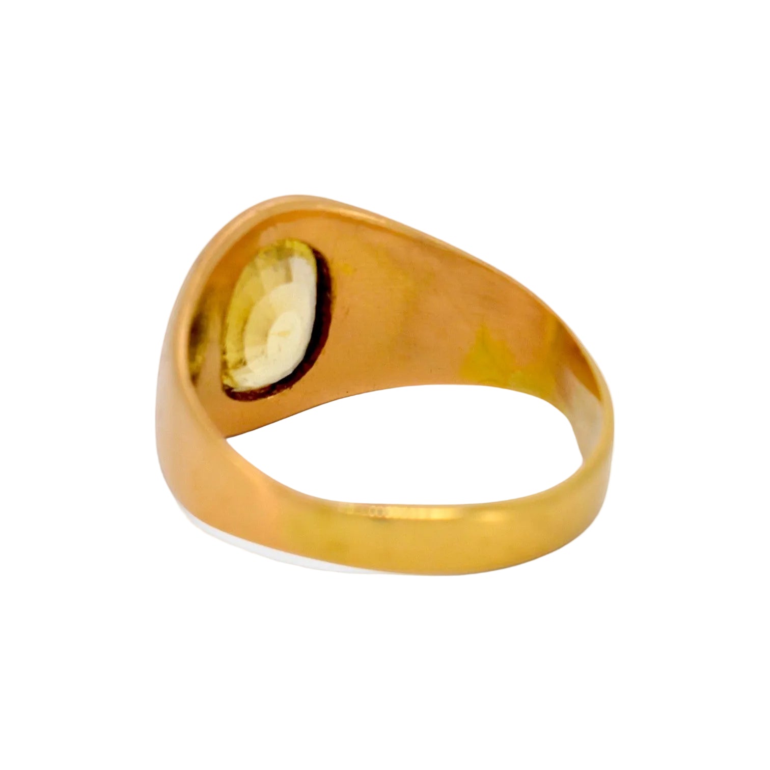 Bague Chevalière en or jaune et saphir