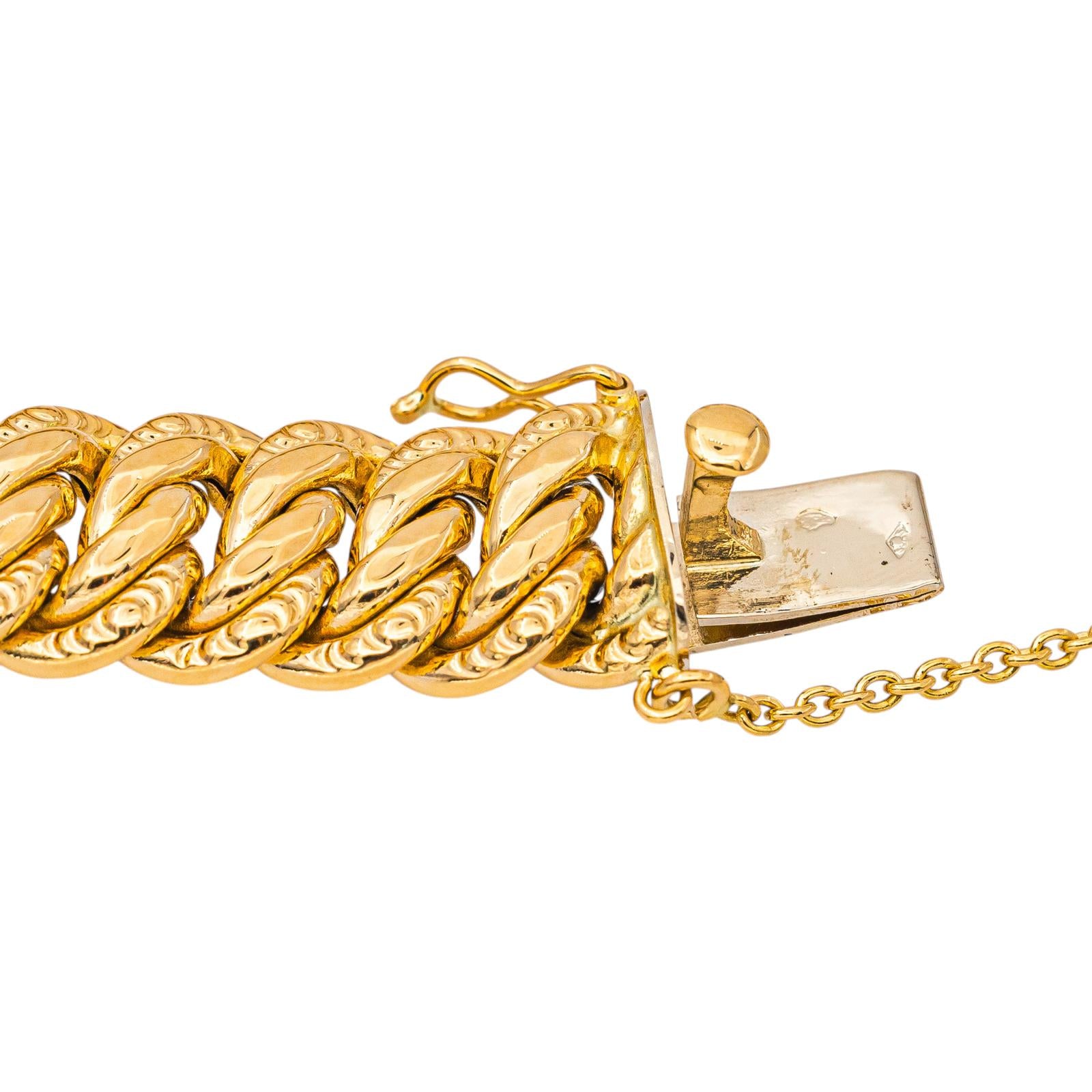 Bracelet Maille Américaine Or jaune