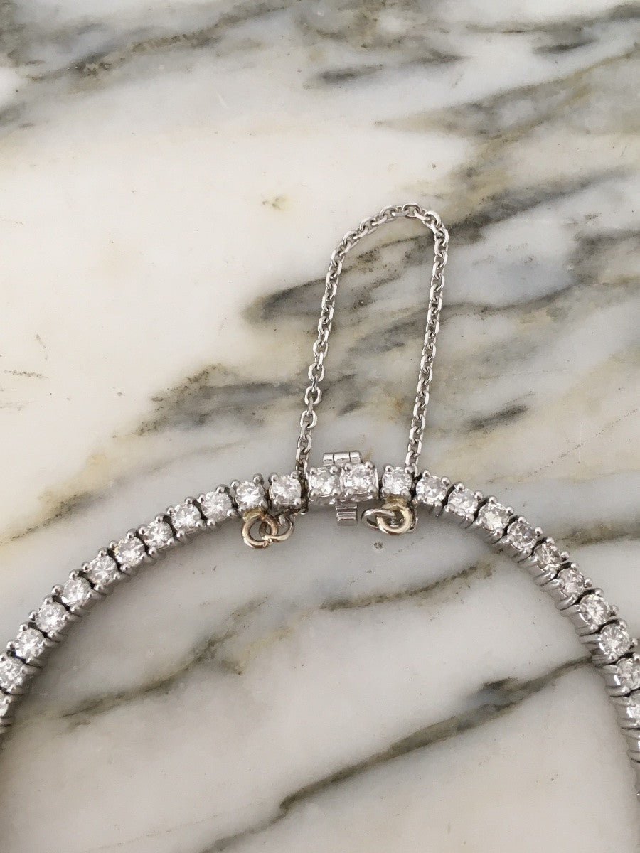 Bracelet Ligne en platine et diamants