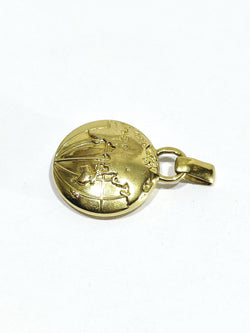 Pendentif Globe Terrestre en or jaune