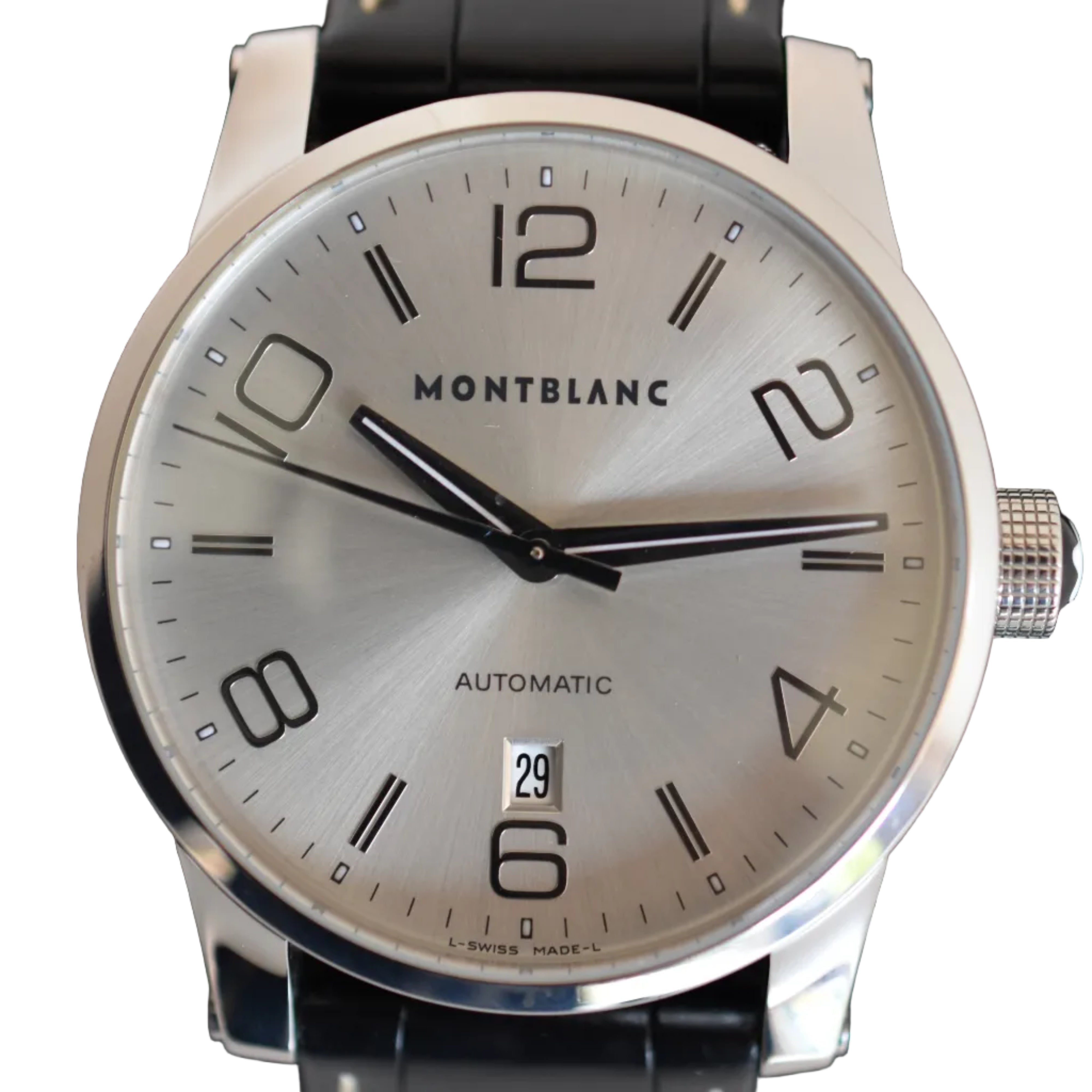 Montre MONTBLANC "Timewalker" en acier et cuir