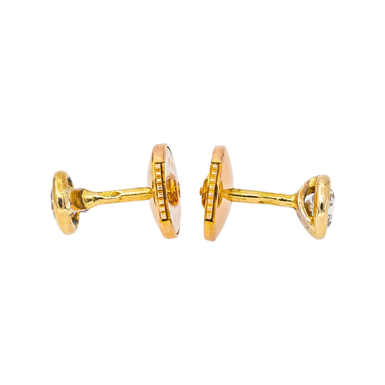 Boucles d'oreilles  Puces Or rose  Diamant