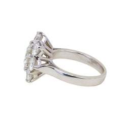 Bague Marguerite en or blanc et diamants
