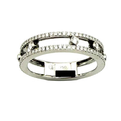 Bague Pavée MESSIKA "Fine Move Romane Pavée" en or blanc et diamants