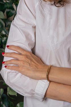 Bracelet Maille palmier Or jaune