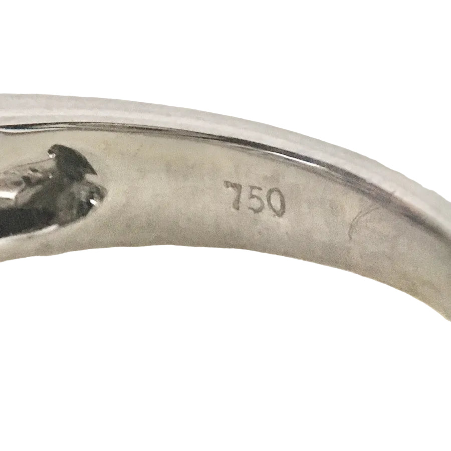 Bague Alliance en or blanc, saphirs, et diamants