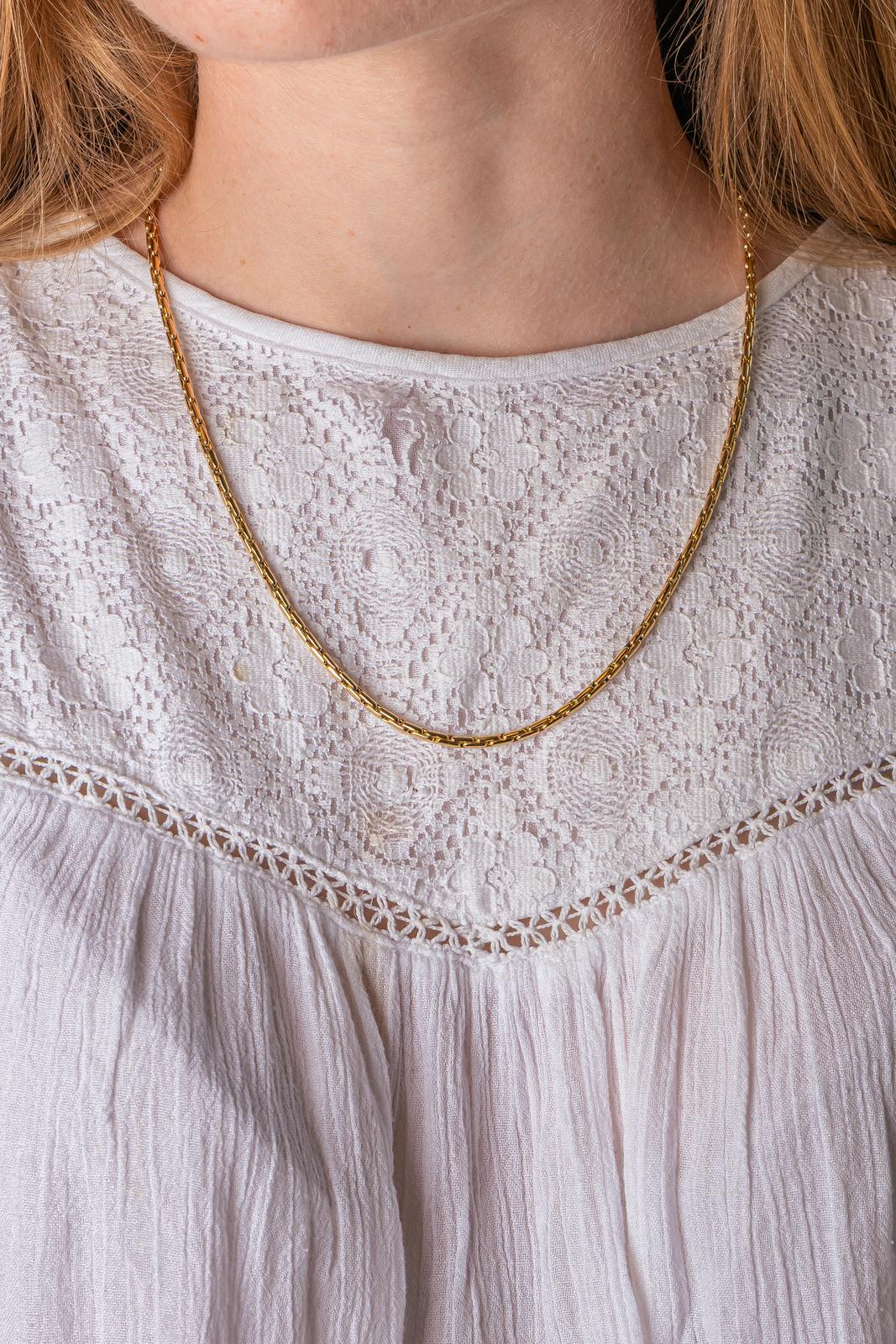 Collier Maille Grain de riz Or jaune