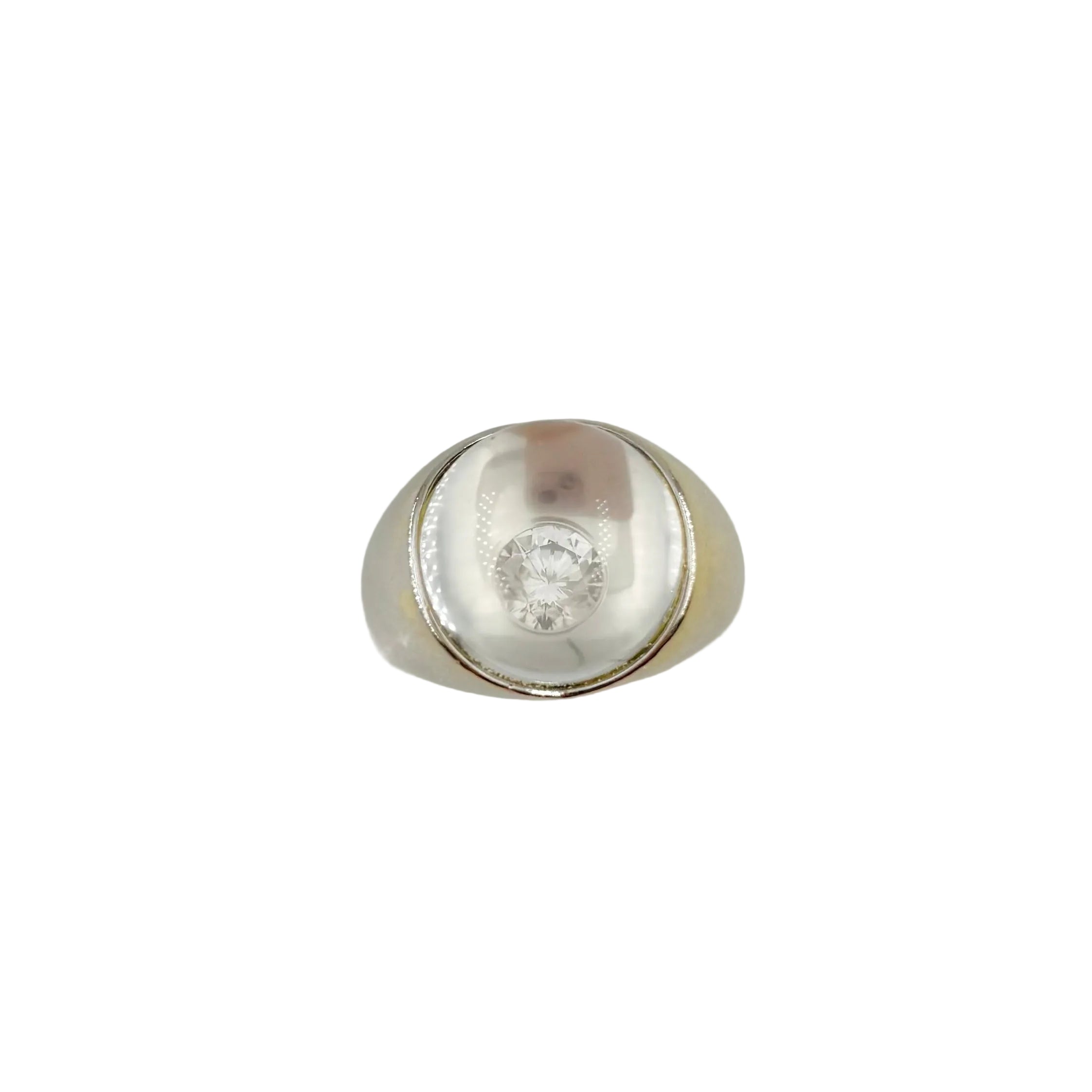 Bague MAUBOUSSIN "Transparence" en or blanc, cristal de roche et diamant