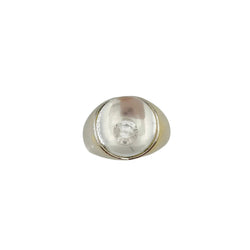 Bague MAUBOUSSIN "Transparence" en or blanc, cristal de roche et diamant