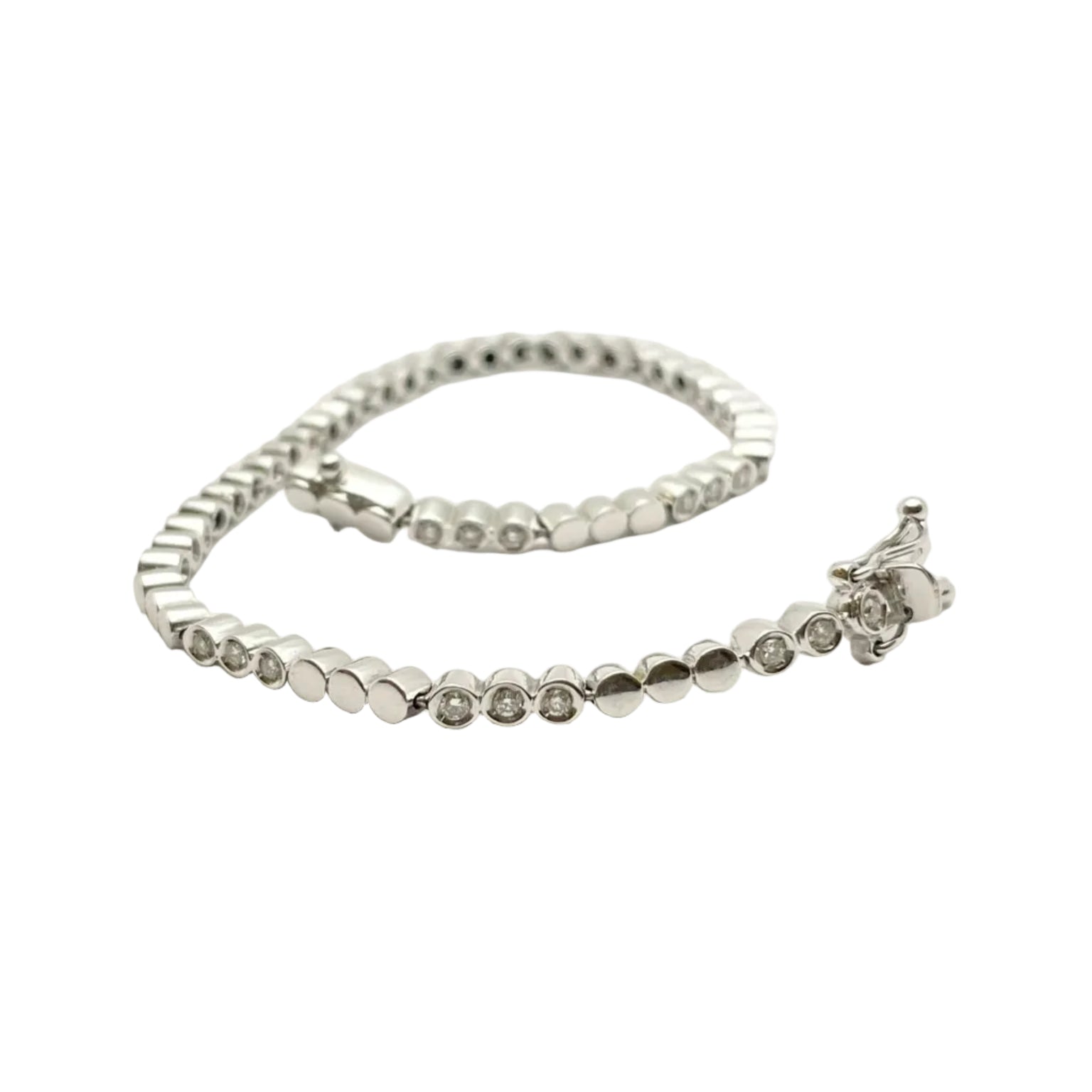 Bracelet Ligne en or blanc et diamants