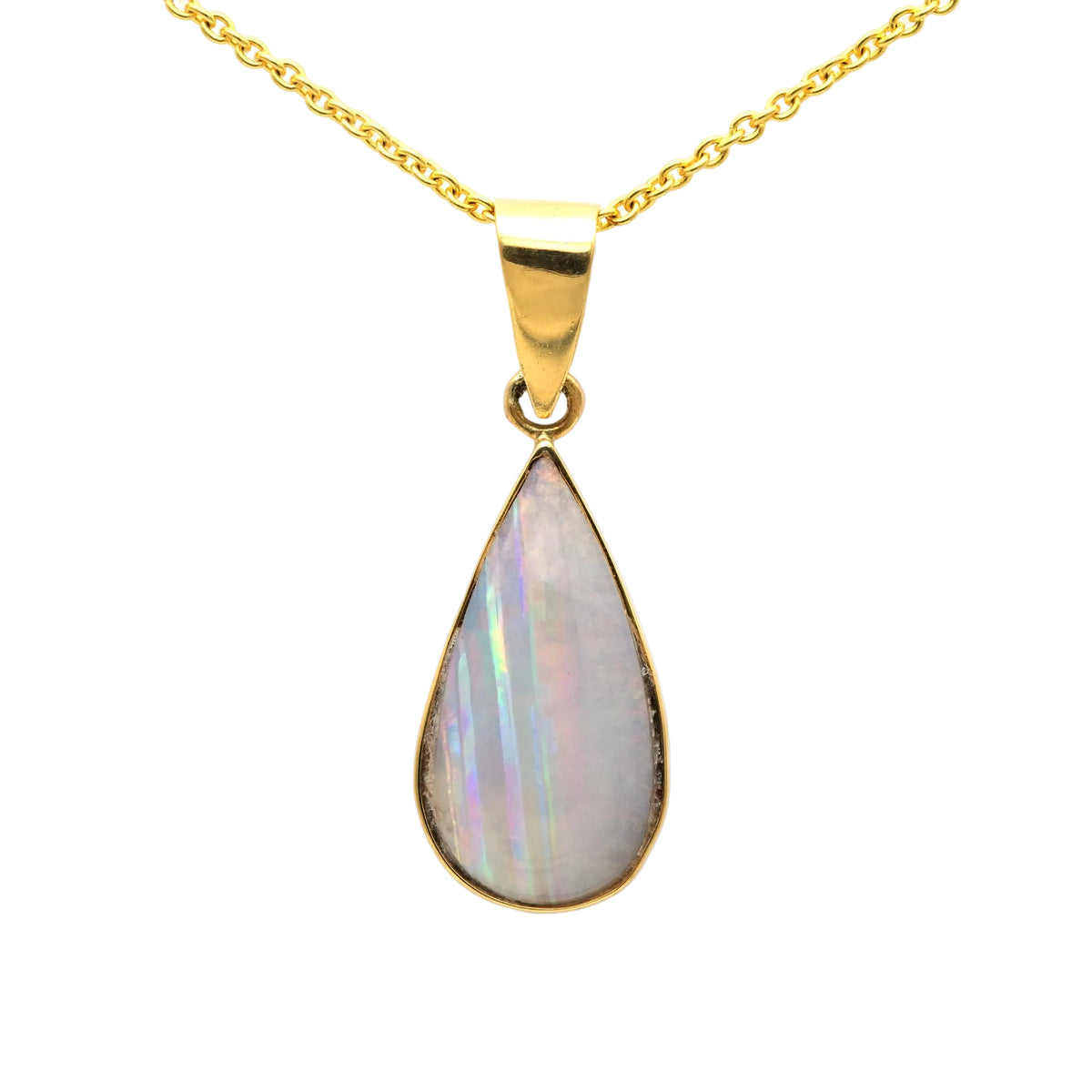 Pendentif en or jaune et opale