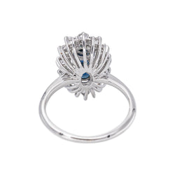 Bague Marquise Or blanc Saphir