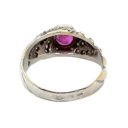 Bague Jonc en or blanc, saphir et diamants