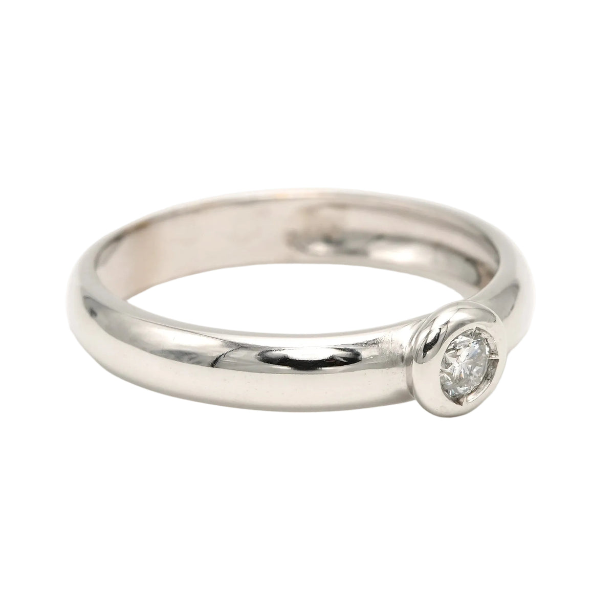 Bague Solitaire en or blanc et diamant