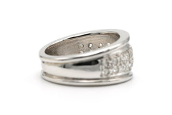 Bague Jonc en or blanc et diamants