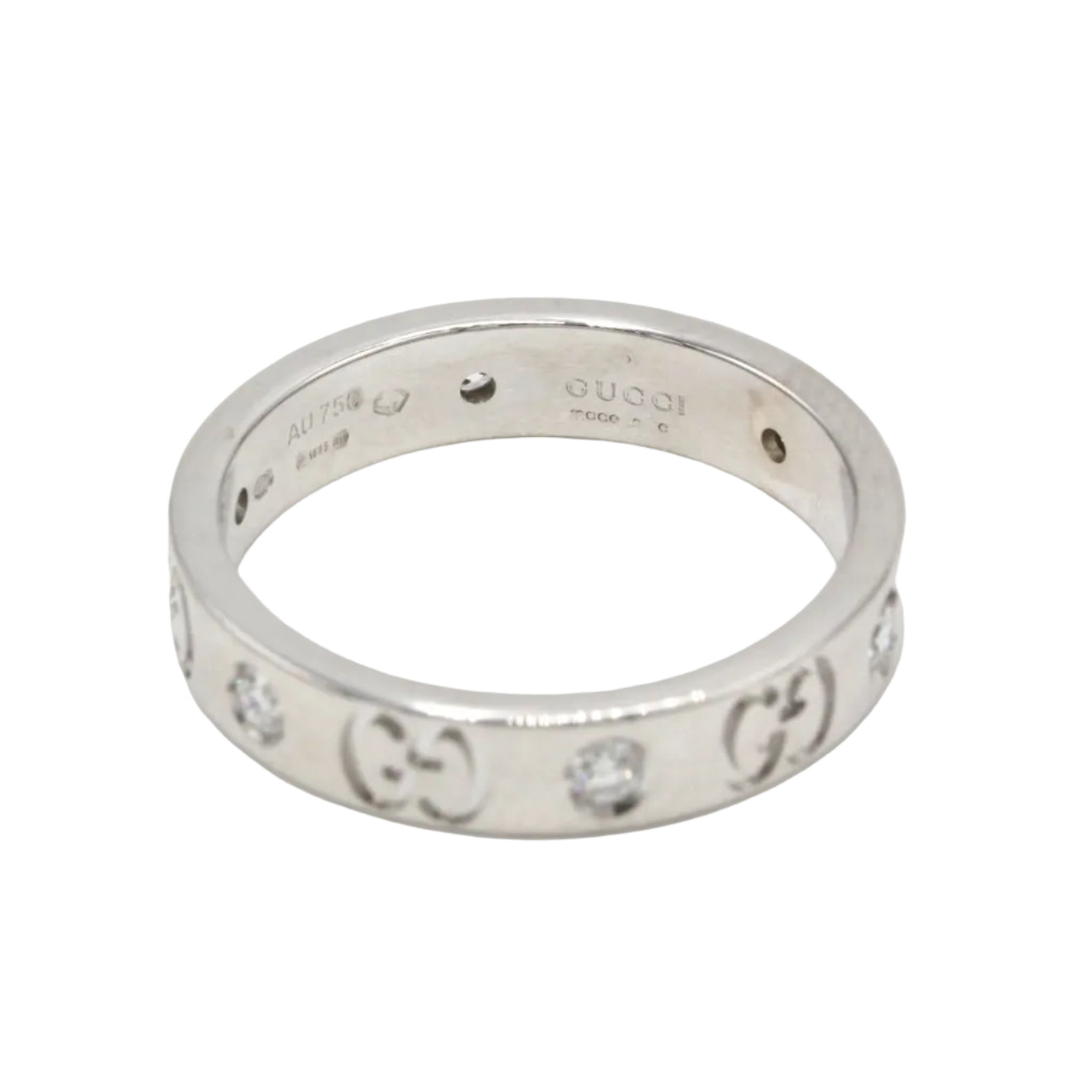 Bague GUCCI Icon en or blanc et diamants
