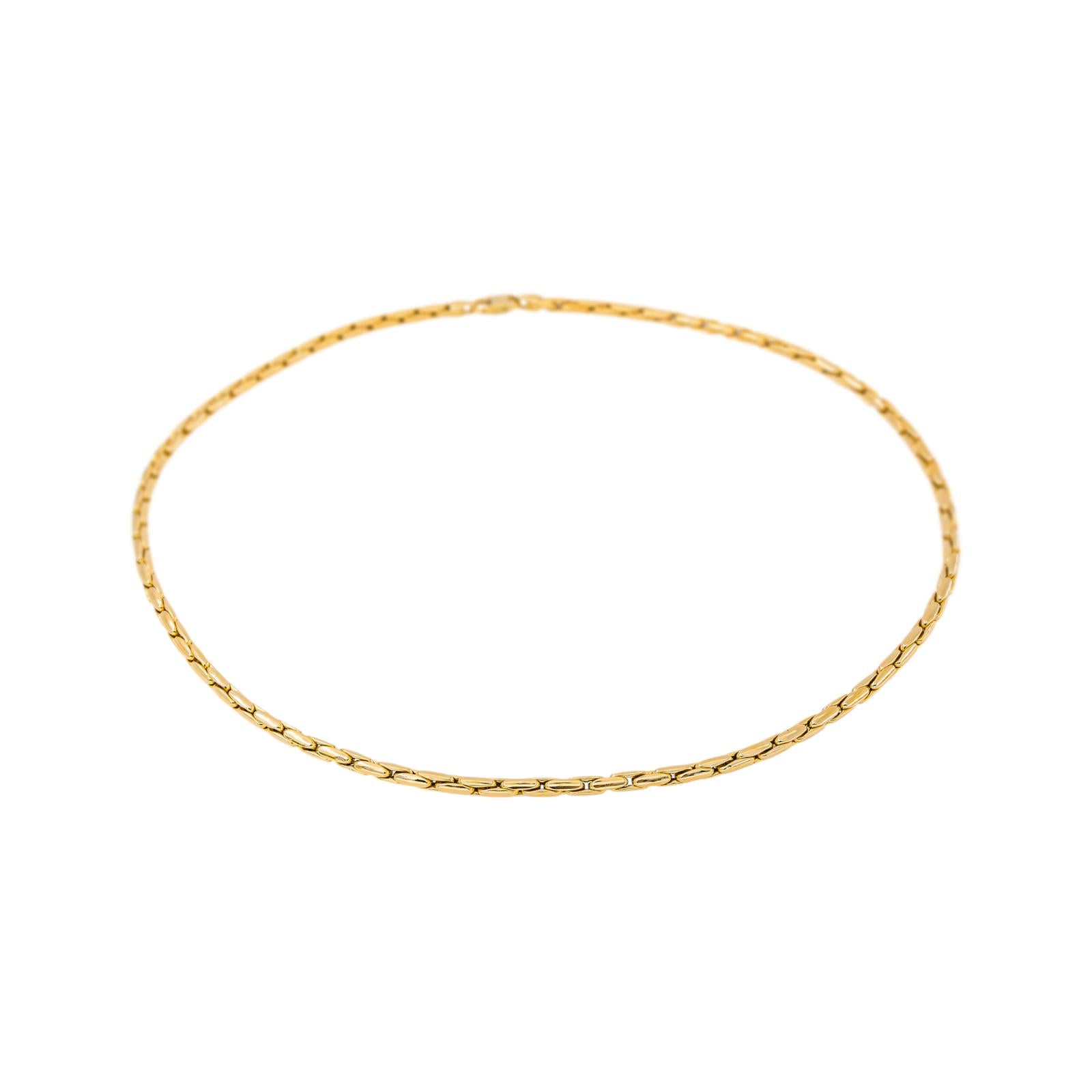 Collier maille Grain de riz Or jaune