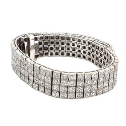 Bracelet Ligne S.J PHILLIPS LTD. en platine et diamants