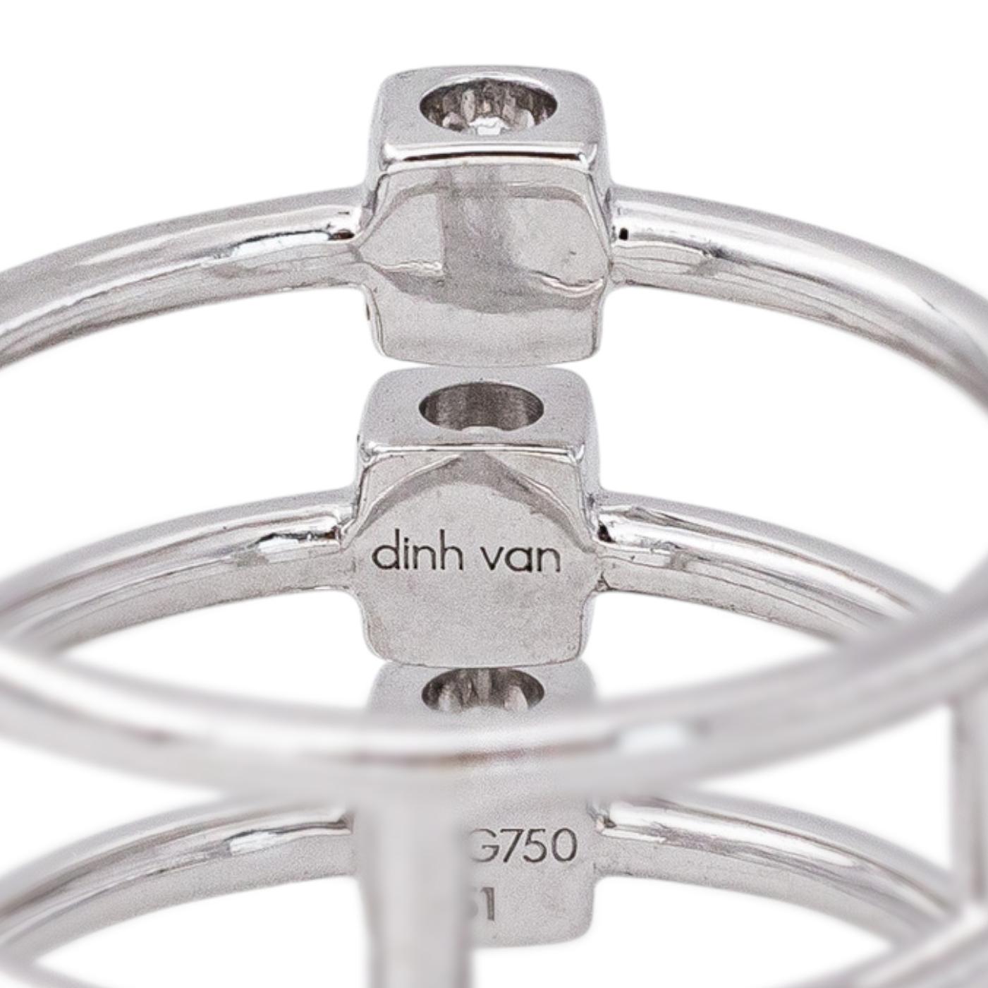 Dinh Van Bague Le cube Or blanc Diamant