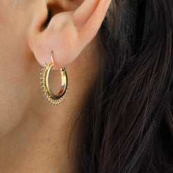 Mono boucle d'oreille Créole en or rose