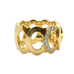 Bague Bandeau CARTIER en or jaune et diamants
