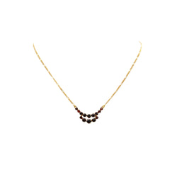 Collier Pendentif en or jaune et grenats