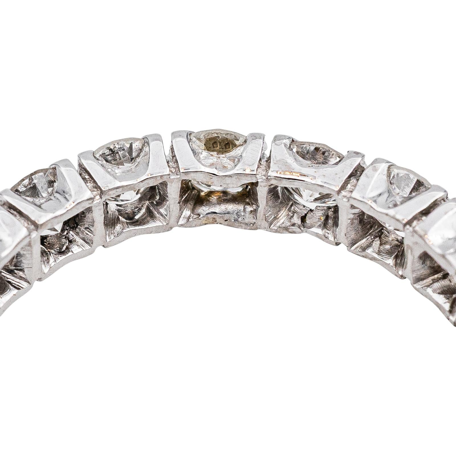 Bague Alliance Américaine Or blanc Diamant