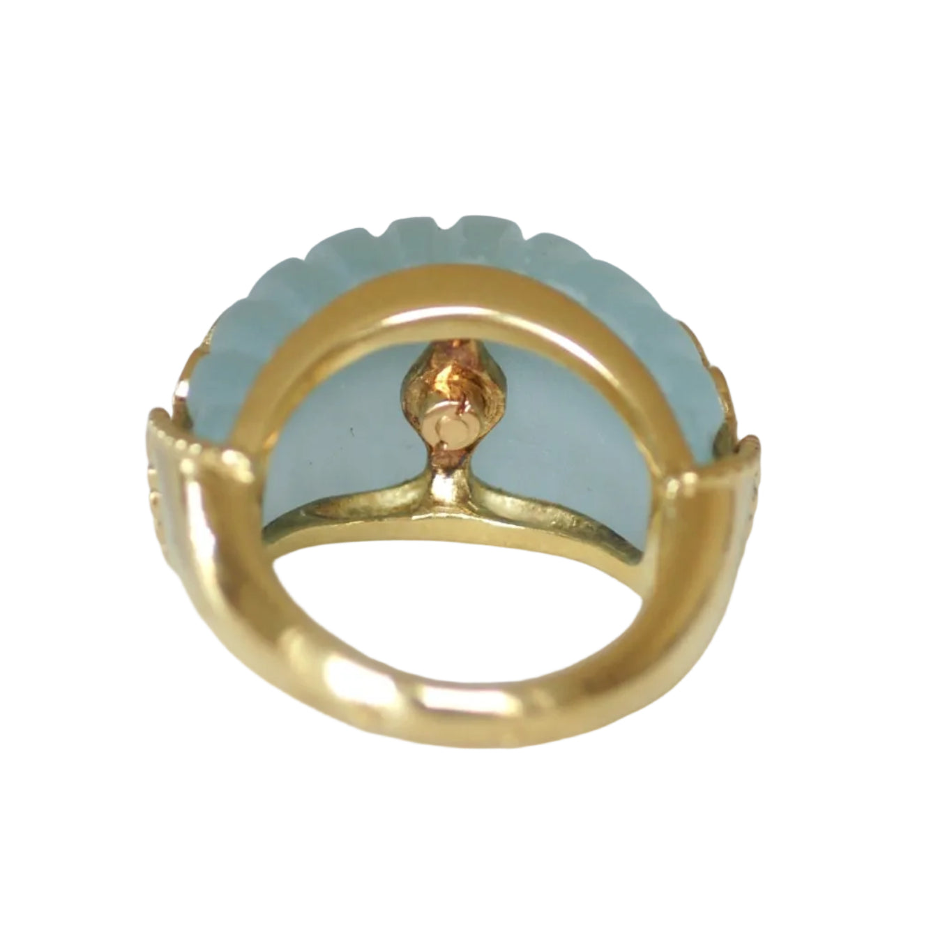 Bague Dôme JEAN & PIERRE BELLIN en or jaune, aigue-marine, saphirs et diamants