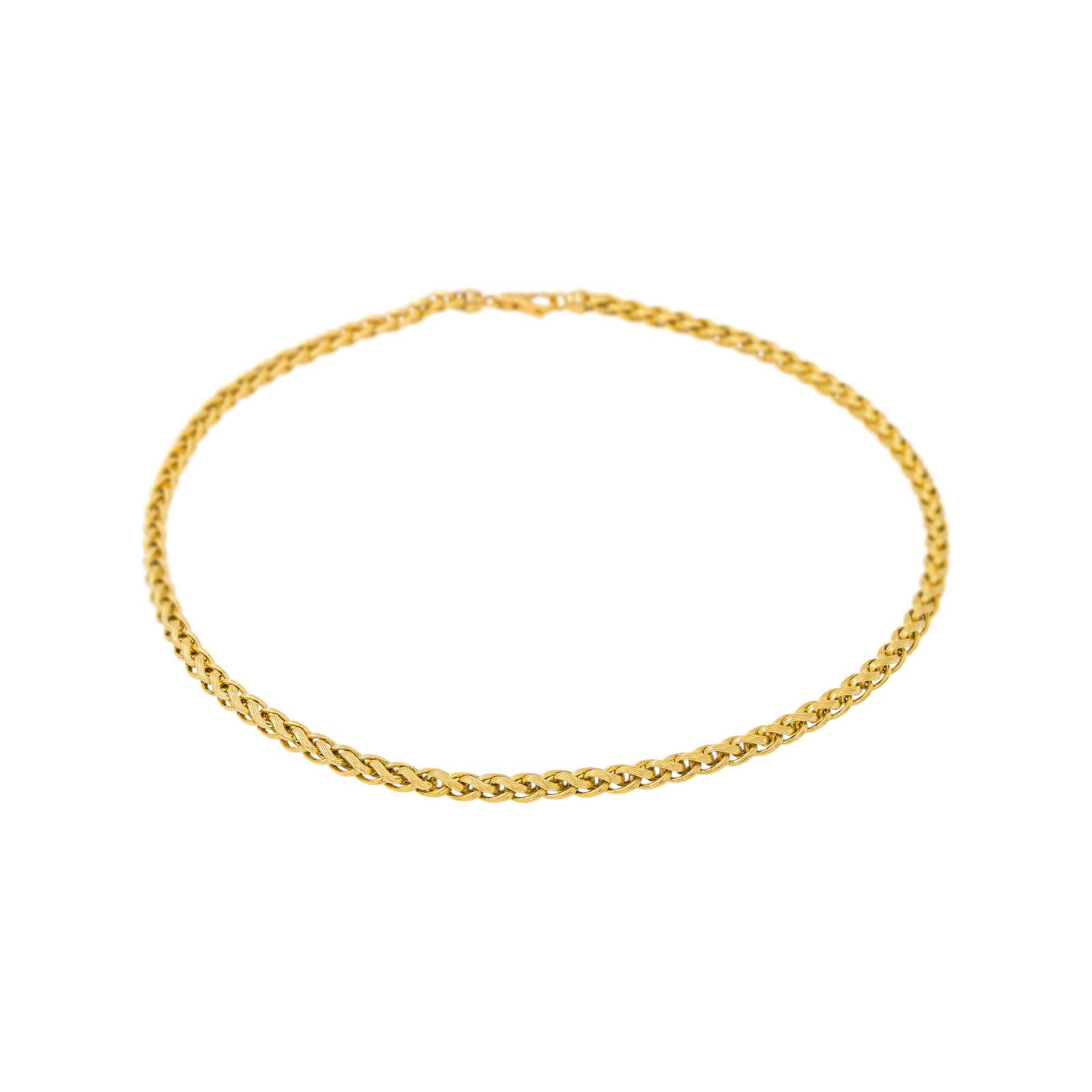 Collier Maille tressée Or jaune
