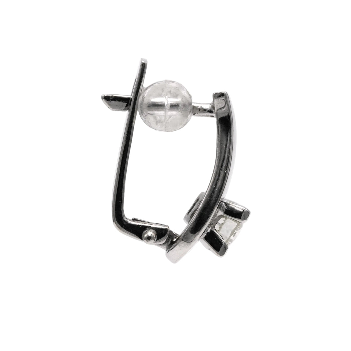 Boucles d'oreilles Dormeuses en or blanc et diamants