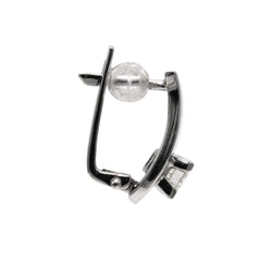 Boucles d'oreilles Dormeuses en or blanc et diamants