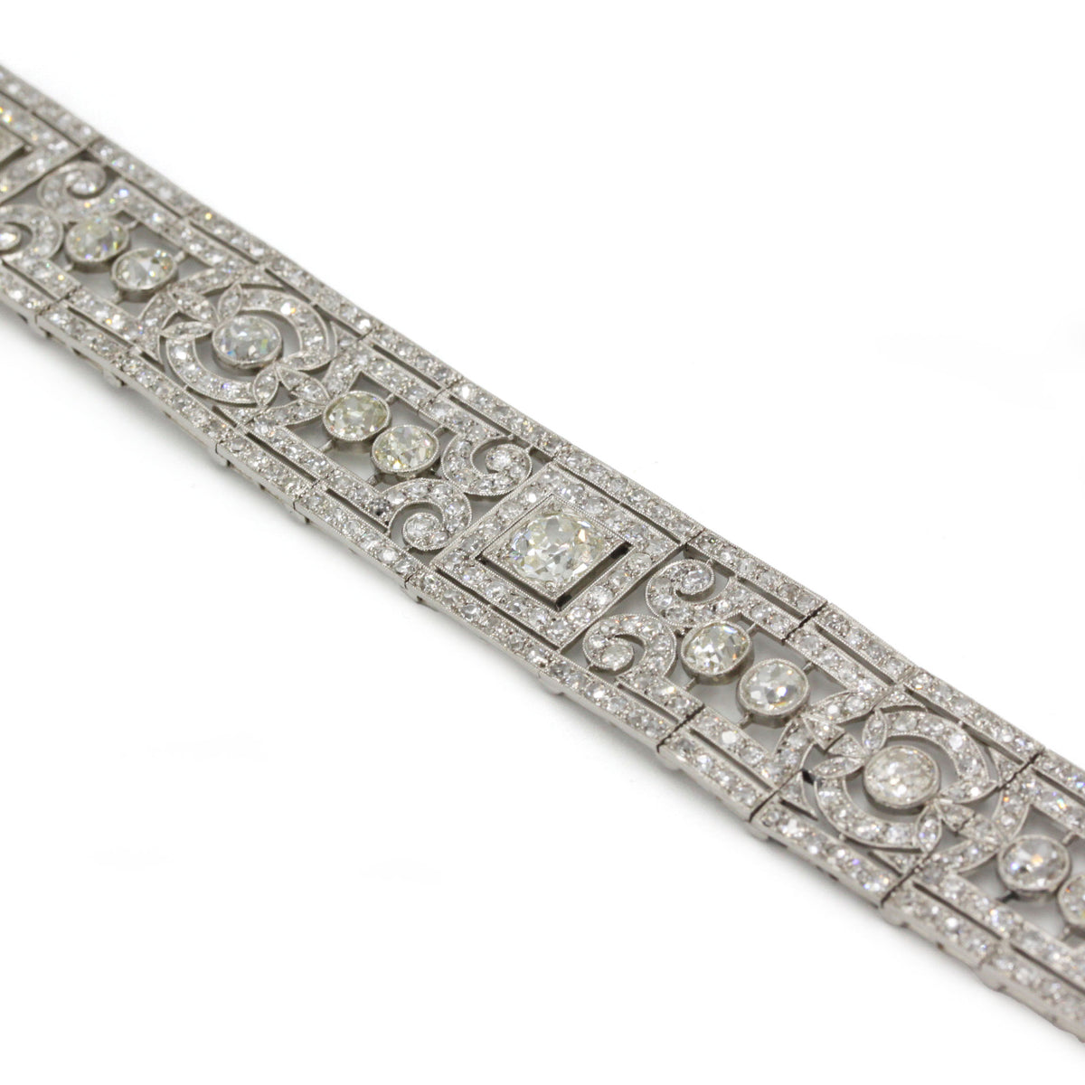 Bracelet Manchette en platine et diamants