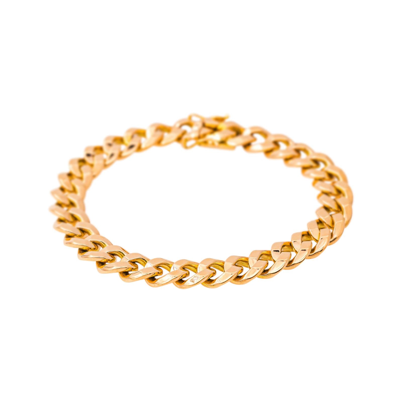 Bracelet Maille Gourmette Or rose