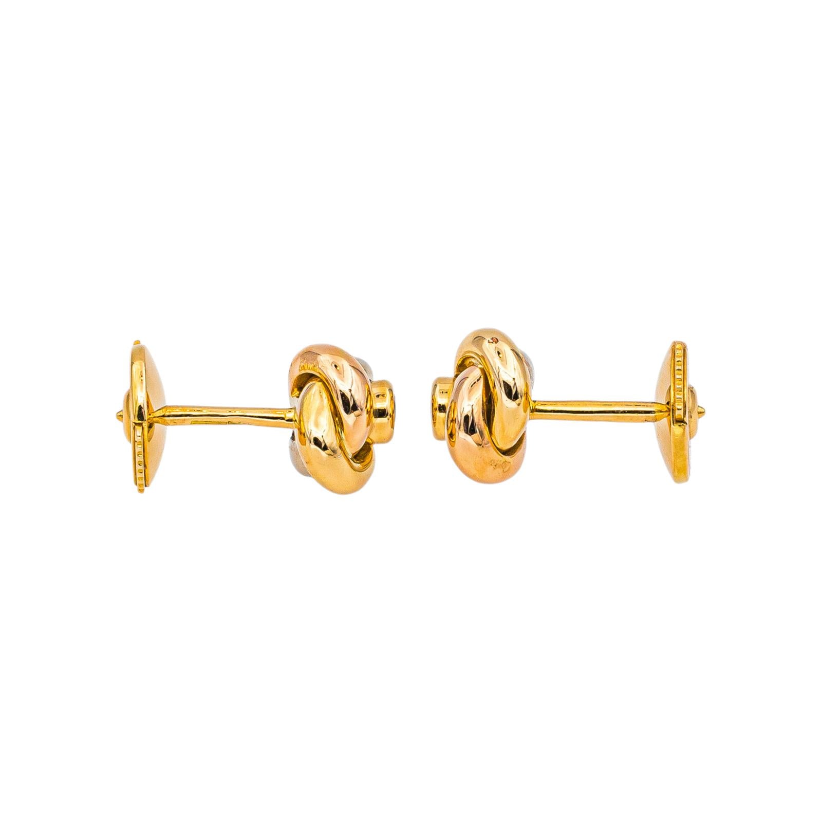 Cartier Boucles d'oreilles Puces Trinity Or rose Diamant