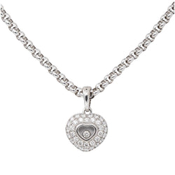 Chopard Collier Happy Diamonds Or blanc Diamant
