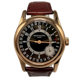 Montre PATEK PHILIPPE Calatrave 6000R-001 en or rose et cuir
