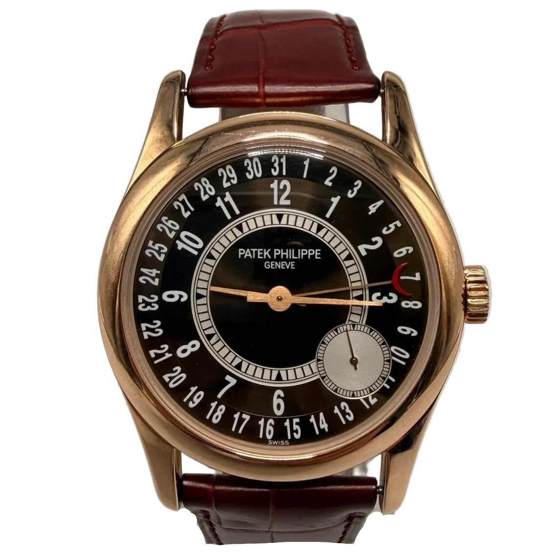 Montre PATEK PHILIPPE Calatrave 6000R-001 en or rose et cuir