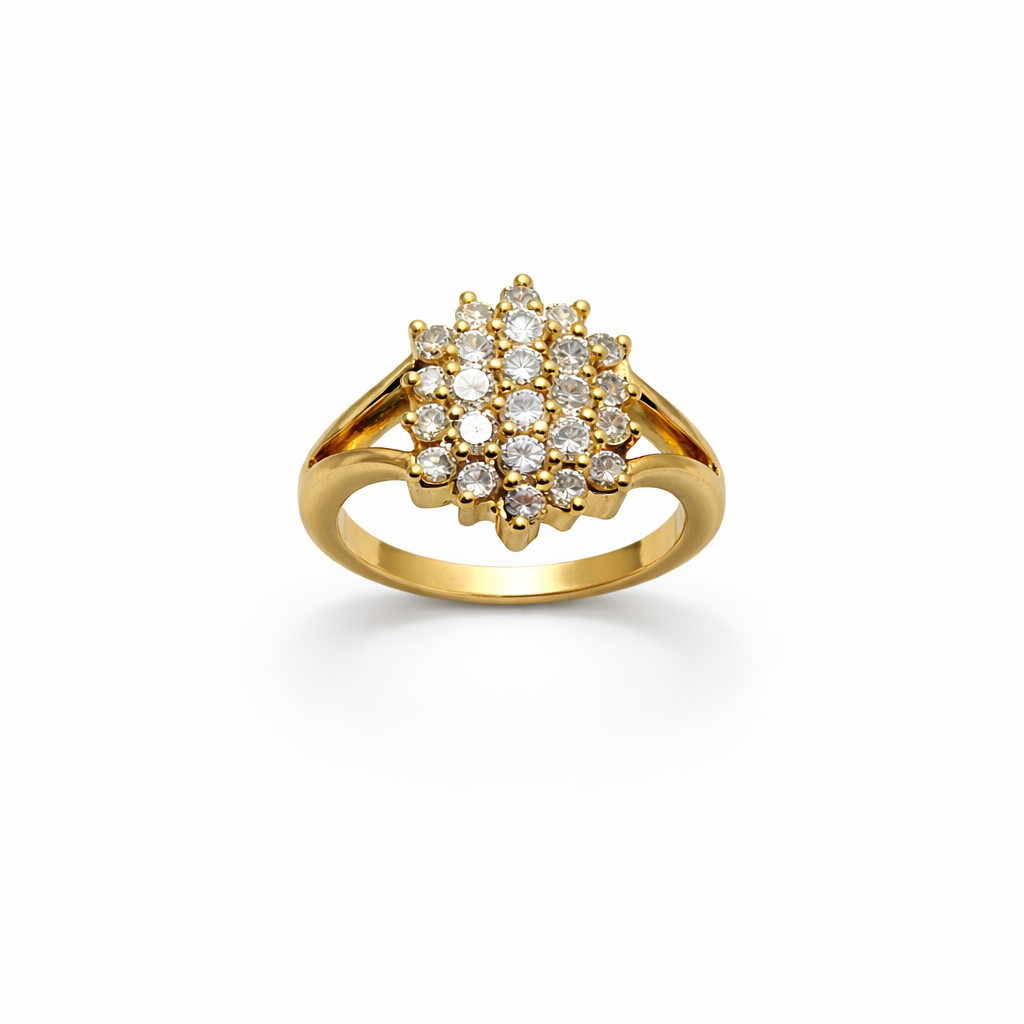 Bague Marguerite en or jaune et diamants
