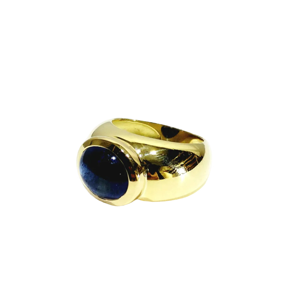 Bague Jonc en or jaune et tanzanite
