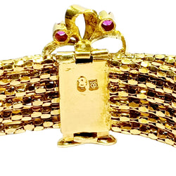 Bracelet Ceinture en or champagne et rubis